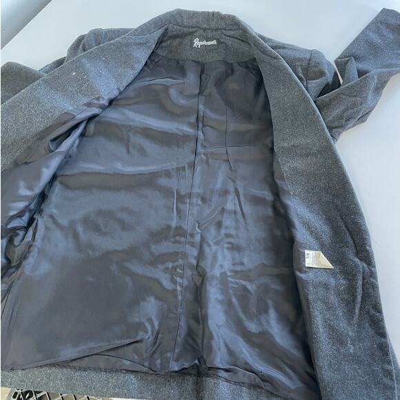 Requirements Blazer Womens 7/8 Grey Gold Button Jacket Vintage Wool - Picture 9 of 9
